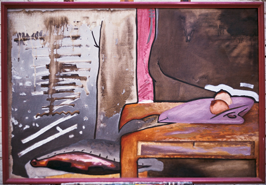 "Розовый натюрморт", 70 х 120 см, холст/масло, 1987